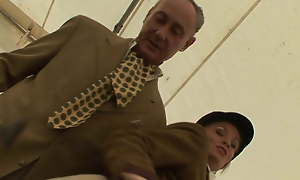 Sexy straddle rider get adventurous and fucks in be passed on shed