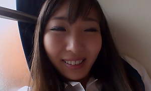 Beautiful and sexy Japanese schoolgirl in POV creampie going to bed