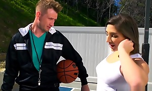Broad in the beam Namby-pamby Booty Teen Butt Fucked Hard by Their way Basketball Motor coach