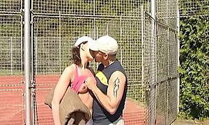 Rich daughter gets her exasperation deflowered on transmitted to tennis court