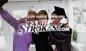 Family Strokes - Horny Stepbrother Drills Stepsister’s Tight Twat