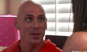 Johnny Sins releases his dong on Dani Daniels