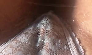 Wettest Pussy essentially the Internet - Kiki Vee reveals Secondary Stained Drenched pussy and meaty clit in tiny white lace light into b berate