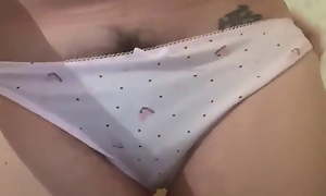 shy teen taking absent the brush panties