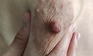 Close-up saggy pair with stretch marks