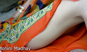 Wife cheats on husband with his join up on the stagger with traditional saree hindi audio