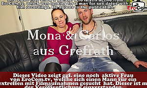 Ugly German girlfriend next door tries amateur couple tinge