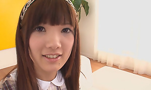 Beautiful Japanese teen loves to get her pussy ripple and in toto completely