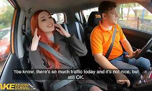 Fakedrivingschool – Redhead Brit Involving Pierced Bristols Has Tights Ripped And Pussy Fucked