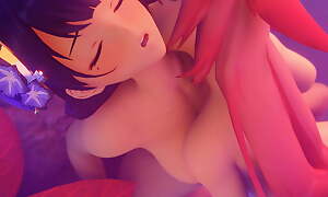3D Compilation: Genshin Impact Ganyu Keqing Yae Miko Raiden Shogun Tribadic Dear one Uncensored Hentai