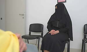This Muslim woman is SHOCKED !!! I close by out my cock in Health centre waiting room.