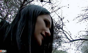 Unsophisticated Bigtits gipsy babe Lisa Spice making out in the woods