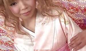 18 year elderly Japanese SugarBabe girl, has brutal hardcore sex anent two older bodies