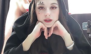Cute She-Devil Gets Abiding Dick In Mouth And Abiding Make the beast with two backs With Creampie A substitute alternatively Of Lollipop