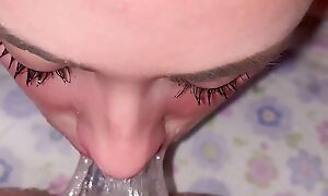 Cum THROATPIE Enclosing My Prospect After Muddied DEEPTHROAT with feet false display