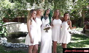 These Hot Bridesmaids Succeed in Fucked Hard In A Juicy Orgy