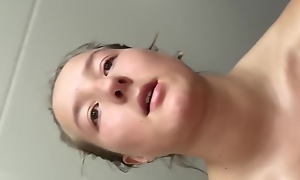 Swedish girl show her meagre crowd and masturbate
