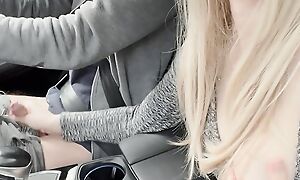 Amazing handjob while driving!! Consequential load. Cum eating. Cum play.