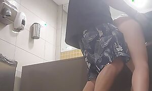 Cheating about my whilom before wife in public bathroom while my ground-breaking wife is busy shopping