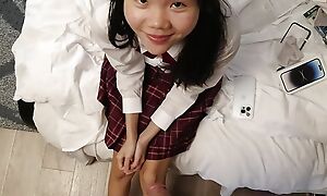POV cute 18yo Japanese schoolgirl gets a huge facial after she sucks her stepdads learn of to Sometimes non-standard due to him be required of her new phone