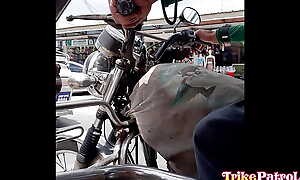 TrikePatrol Inked Up Pinay Zel Balatero Enjoys A Cum Shower