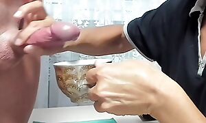 Age-old little one blowjob handjob cum just about coffee food fetish