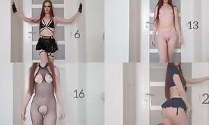 Lingerie try on, outfits to lose one's heart to in