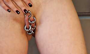 Torture and distension be useful to pierced nipples with paper clips