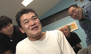 Tender Japanese teen gets screwed unconnected with a bunch of horny males unconnected with GangAsia