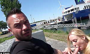 GERMAN BLONDE FUCKED BY ANDY-STAR IN ROTTERDAM HARBOR