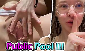 18yo Teen masturbates and pisses at humankind pool!