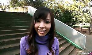 Small Japanese Schoolgirl 18 talk relating to First Blowjob in Car hard by confessor