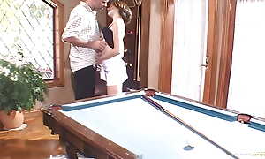 He stops burnish apply brunette from playing pool to get deepthroated and plow will not hear of sweet fanny