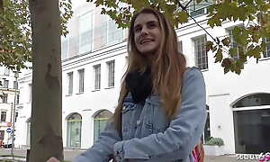 German Scout - Skinny Teen Adelle Unicorn at Pickup Casting Be captivated by