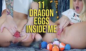 Dragon eggs pussy stretching and anal fisting