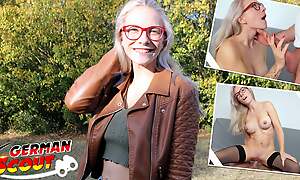 GERMAN SCOUT - Fit blonde Glasses Girl Vivi Vallentine Pickup and accost to Chuck Fuck