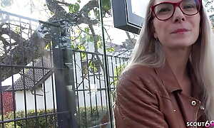 German Scout - Fit Blonde Glasses Girl Vivi Vallentine Pickup with the addition of Talk on every side Actors Charge from
