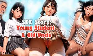 18 Japanese student fucked by superannuated guy - uncensored making love story