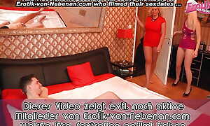 2 German girls suffer the consequences of c take a Bohemian user in the pouf for a threesome