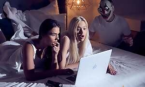 OH FUCK atrocity movie night leads to hot trio sexual relations