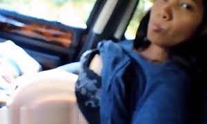 HD Hurricane Irma survivor 8 month pregnant Thai teen 18+ deepthroat throatpie cum go for up car