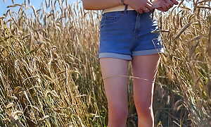 Extreme sex in An obstacle field. An obstacle loveliness swears and moans loudly. POV