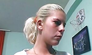 Sexy German blonde fucked forth the bedroom