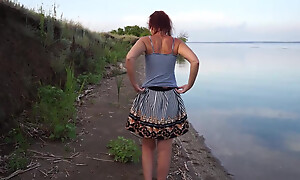 Unstripping exposed to beach of Volga-river