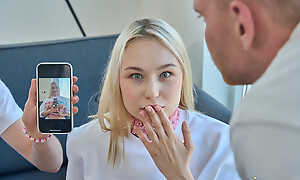 WOW hot stepsister gets anal DP from stepbro and bf