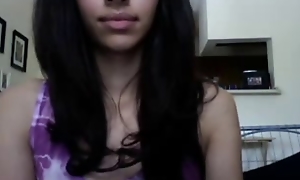 Elegant Arabian teen shows her yummy pussy aloft webcam