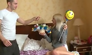 Blond russian anal teen