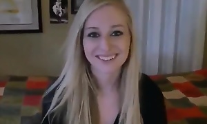 Delightful blonde teen lured into having sex on camera