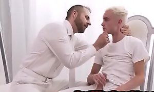 Blonde Teen fingered and milked by a bearded Stud- GayMissionries porn
