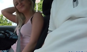 God-forsaken teen blonde girl in its entirety away from stranger guy